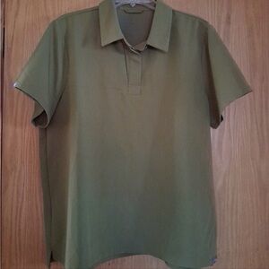Figs Womens Classic Olive Polo Shirt Scrub Top
